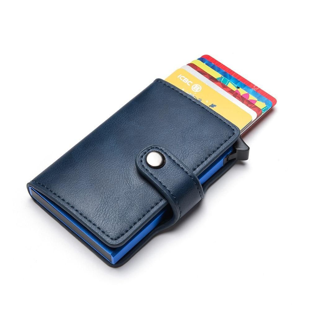 5 Cards Wallet Card Holder with RFID NFC Protection, Light brown