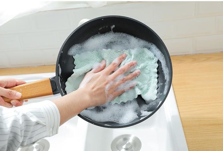 2pcs Microfiber Cloth, Super Absorbent Dishcloth
