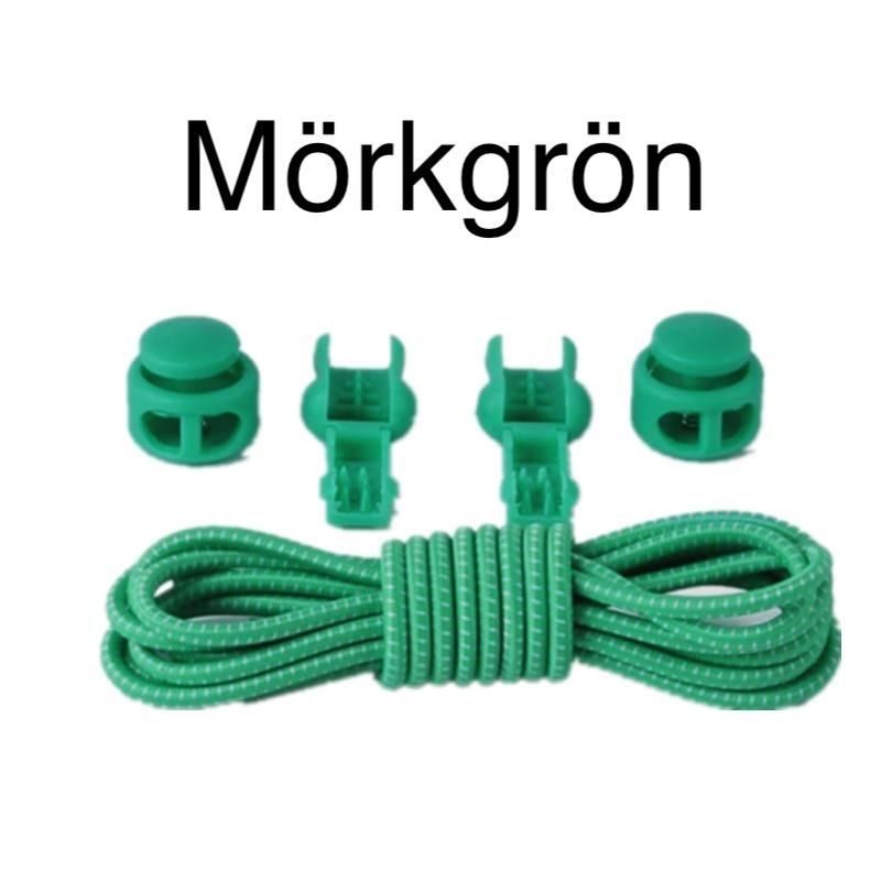 Elastic Laces Shoes Graphite Grey, Two Pairs with Drawstring