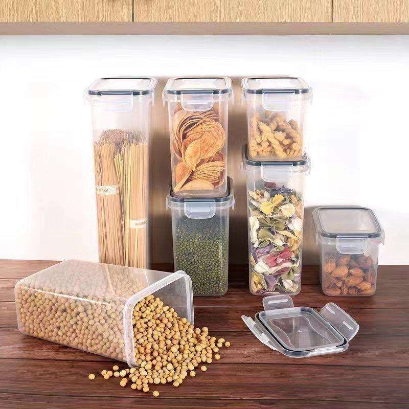 14-Pack Airtight Storage Containers for Organized Pantry, Transparent