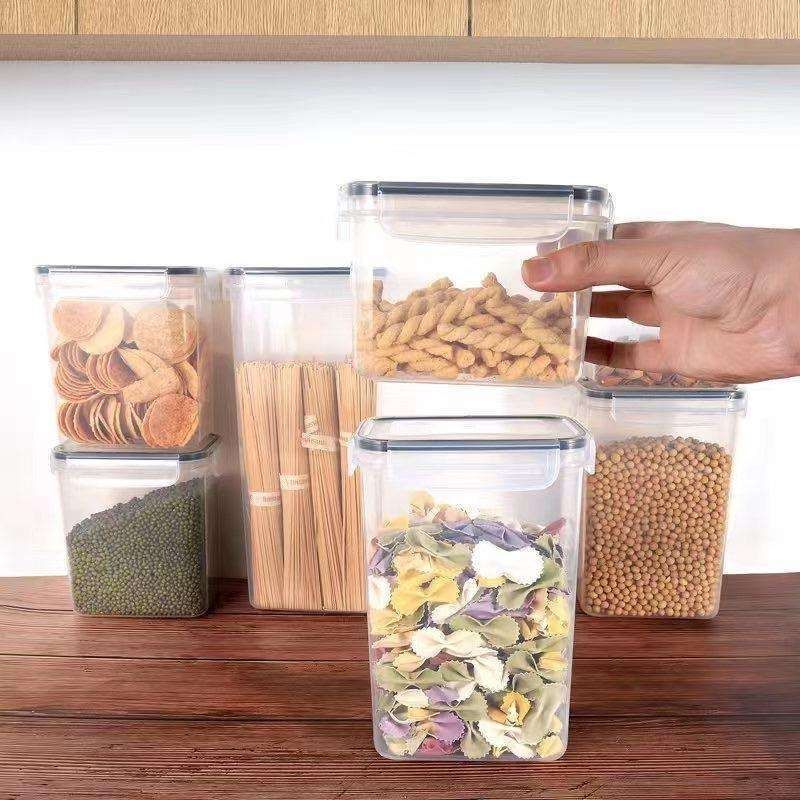 14-Pack Airtight Storage Containers for Organized Pantry, Transparent