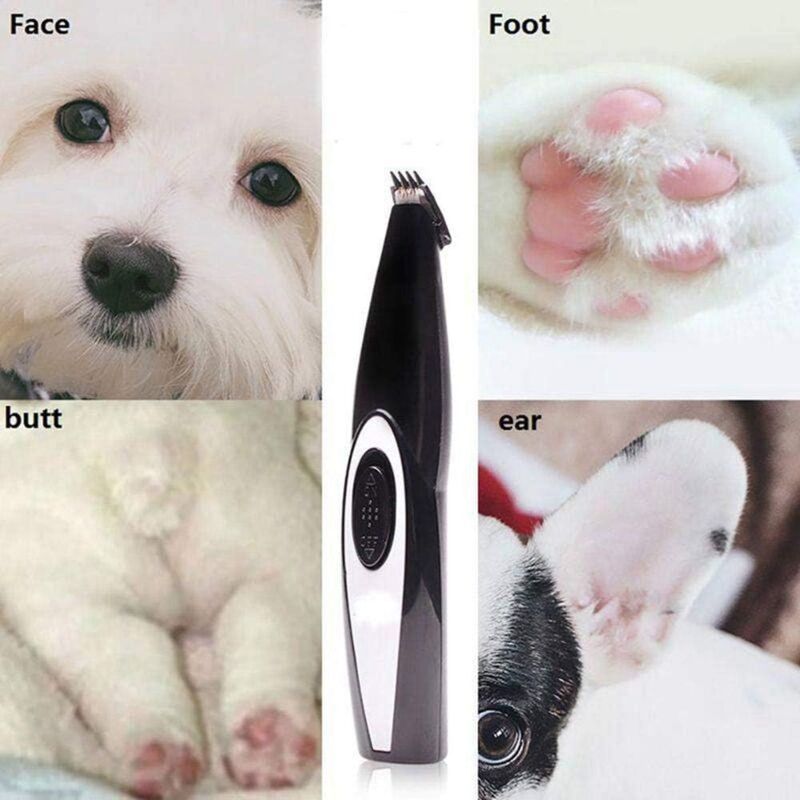 USB Rechargeable Cordless Pet Hair Trimmer for Dogs and Cats Paws Ears and Face