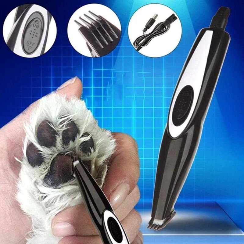 USB Rechargeable Cordless Pet Hair Trimmer for Dogs and Cats Paws Ears and Face