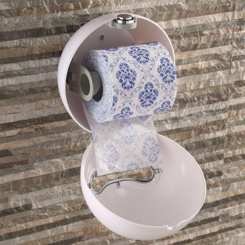 Waterproof Punch Free Candy Ball Toilet Paper Holder Plastic Bathroom Roll and Towel Holder Multicolor, 18.5cm Diameter
