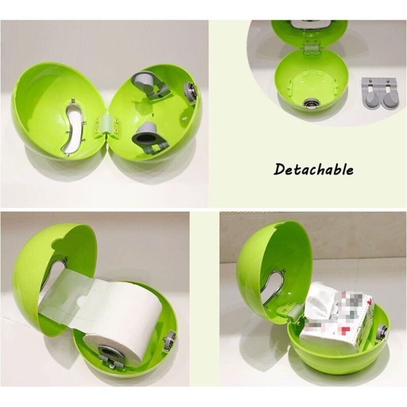 Waterproof Punch Free Candy Ball Toilet Paper Holder Plastic Bathroom Roll and Towel Holder Multicolor, 18.5cm Diameter