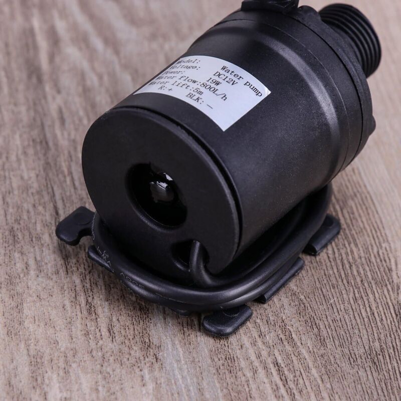 DC 12V Brushless Submersible Water Pump for Fountain Pool Solar Circulation, 800L per Hour 5M Lift