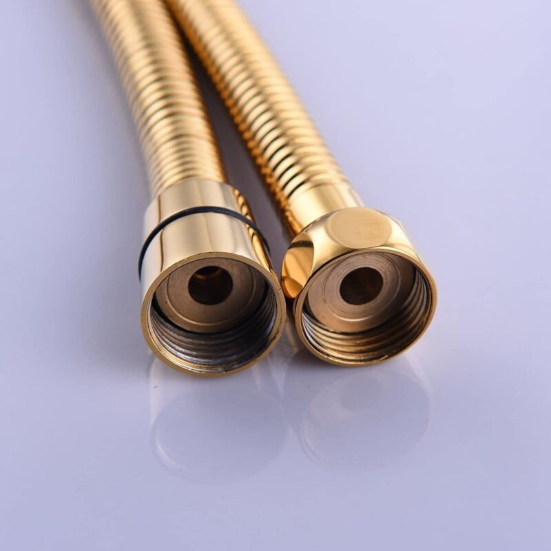 Gold Anti Kink Stainless Steel Flexible Shower Hose with Solid Brass Connector, 2M 78in