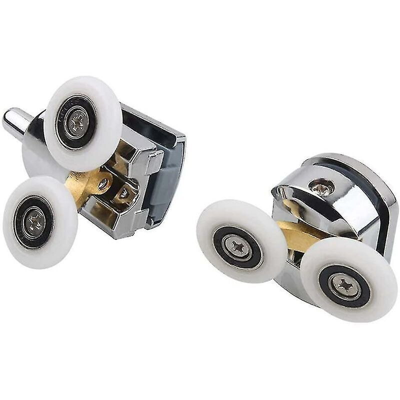 4 Pack Shower Door Rollers Upper and Lower Replacement Wheels for Sliding Shower, 23mm