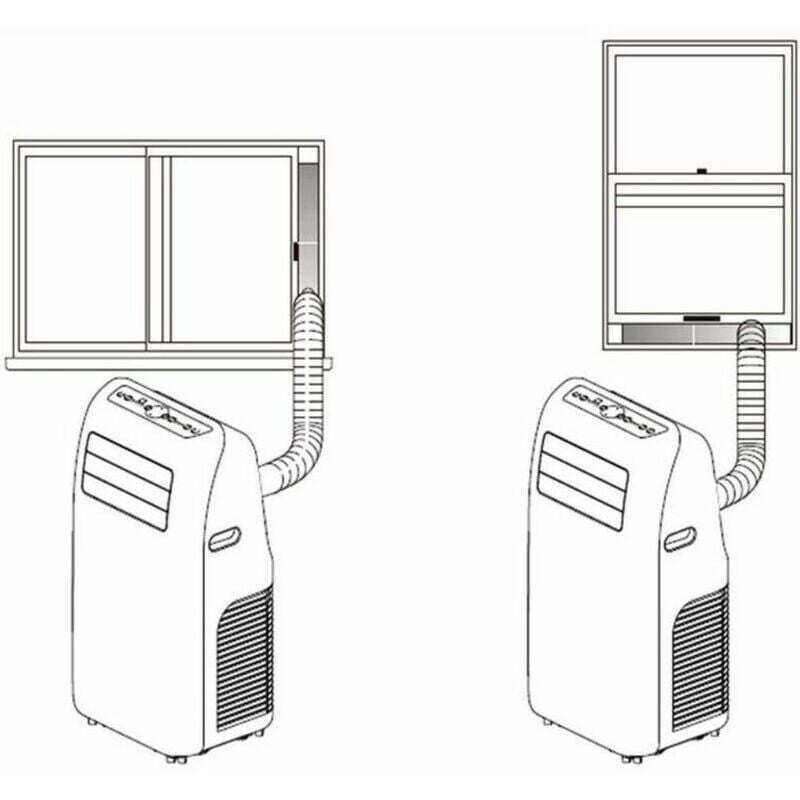 2 Pack Adjustable Window Seal Plates for Portable Air Conditioner, 55 to 110cm Opening 7.5 to 20cm