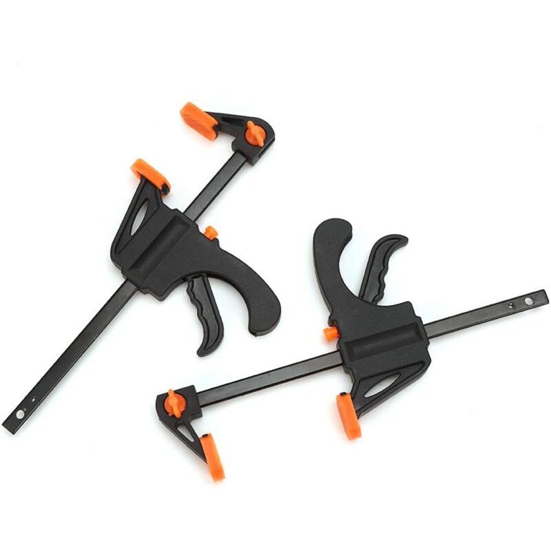 6 Pack F Shaped Clamps, Clamp with Tightening, Hand Tools for Carpentry, Wooden Door, 4inch