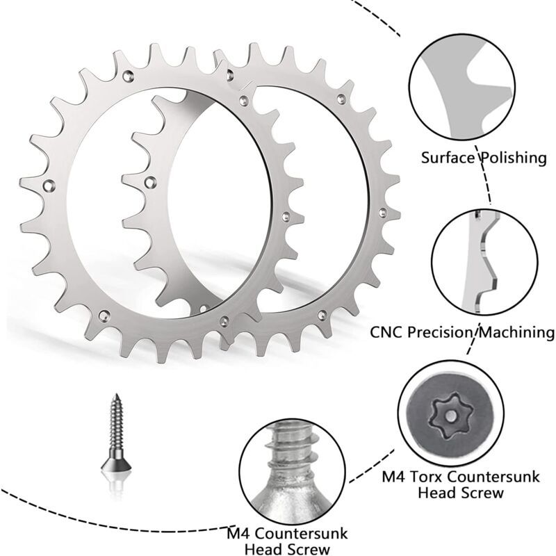 2 Pieces Stainless Steel Cleats, Compatible with Bosch Indego