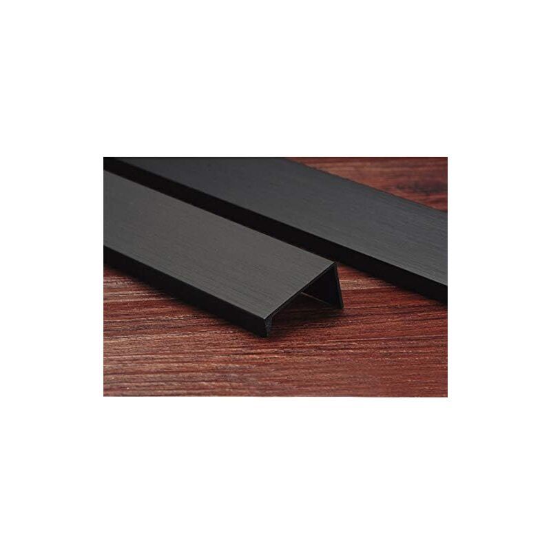 10 Pack Cabinet Hardware, Finger Edge Handles, Furniture Kitchen Door Drawer Handle, Concealed Pull Handles, Hole Pitch Long Black, 256mm, 300mm