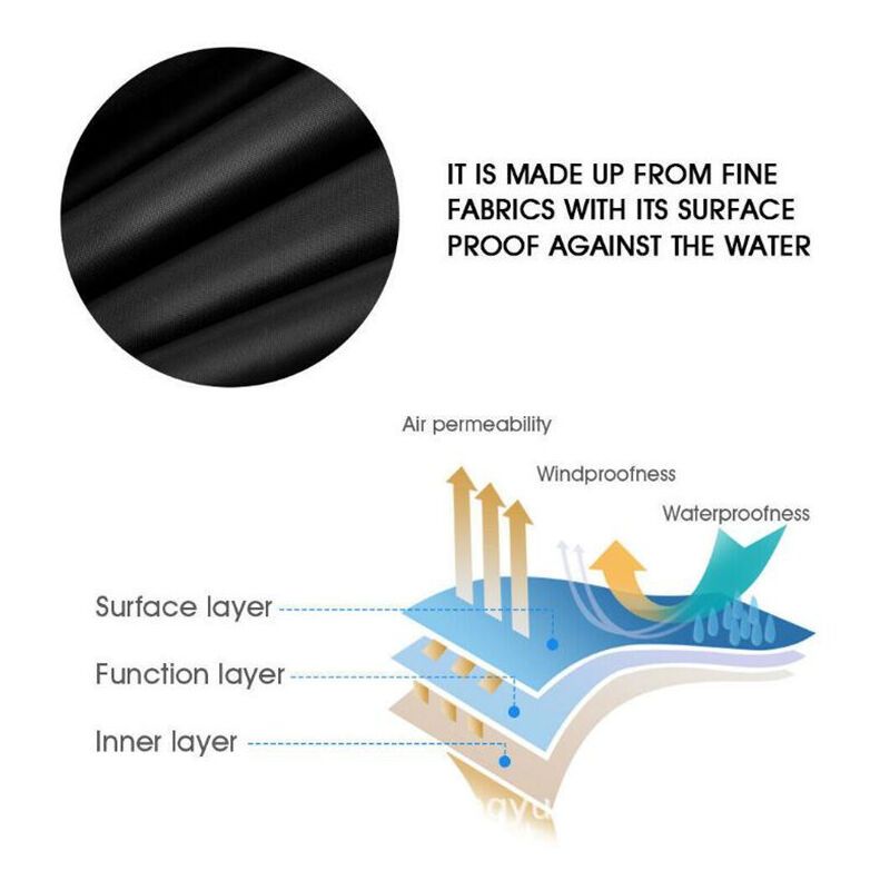 Protective Cover, Waterproof, Windproof, Anti UV, 210D Oxford Fabric Protective Cover for Sun Lounger, Deckchair, 210x75x40, Black, 80cm