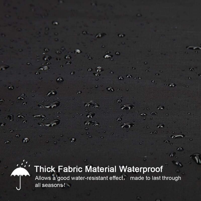 Oxford Rectangular Table Cover for Garden Furniture UV Protection, Black, 215 x 135 x 75cm