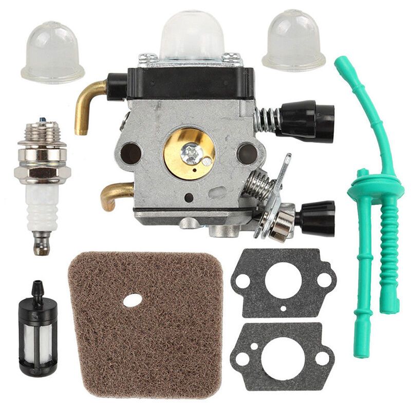 Carburetor Kit Compatible with Stihl FS38 FS45 FS46 FS55 KM55 with Fuel Line and Air Filter