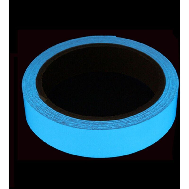 Removable Fluorescent Tape Luminous Glow Inch The Dark Self Adhesive Tape Waterproof Glow Inch The Dark Tape for Stage Stairs, 10m, 1cm