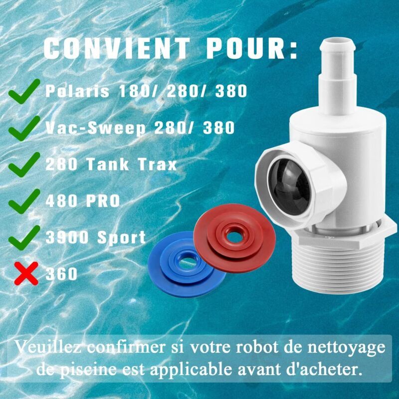 Robot Pool Cleaner Hose UWF Connector 9 100 9001 Compatible with Polaris Zodiac 180 280 380 480 3900