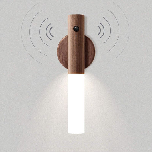 Lighting Wood Wall Light Battery LED Children s Night Light Wireless Motion Sensor Portable Vintage Closet Lamp USB Rechargeable Magnetic Night Lamp
