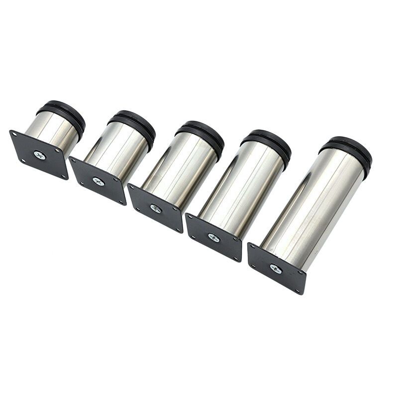 4 Pack Stainless Steel Adjustable Height Furniture Legs for Sofa Table Cabinets, 6cm