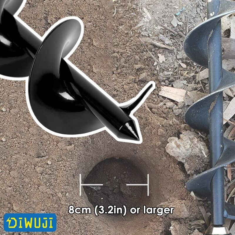 Garden Drill, Stainless Steel Hex Shank, Thermal Auger, Digging Holes Cultivate Deeply, Planting Tool for Flower Planting Trees Shrubs, Dia, L, 22cm