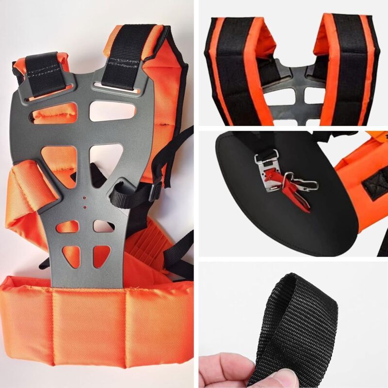 Comfortable Adjustable Effort Harness, Comfort Shoulder Harness for Brush Cutter Lawn Mower Universal Garden Machine Accessory