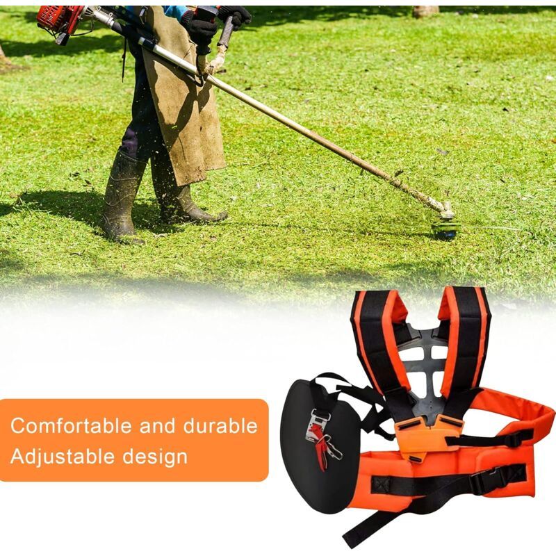 Comfortable Adjustable Effort Harness, Comfort Shoulder Harness for Brush Cutter Lawn Mower Universal Garden Machine Accessory