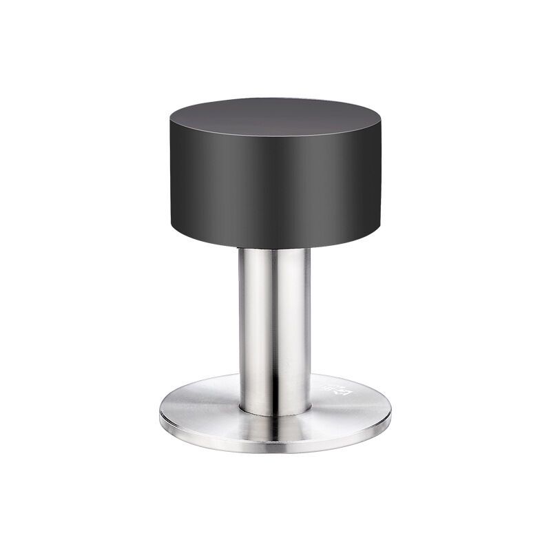 Adhesive Door Stops Stainless Steel Door Stoppers Door Stoppers with Shockproof Rubber Compatible with Wall or Floor Mounting with Double Sided