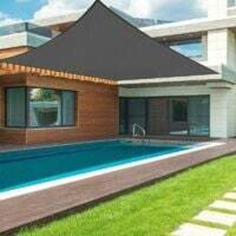Shade Sail Rectangular Shade Sail, Waterproof and Resistant Solar Shade Cloth, for Patio Garden Terrace, Graphite Color, 2 x 4m