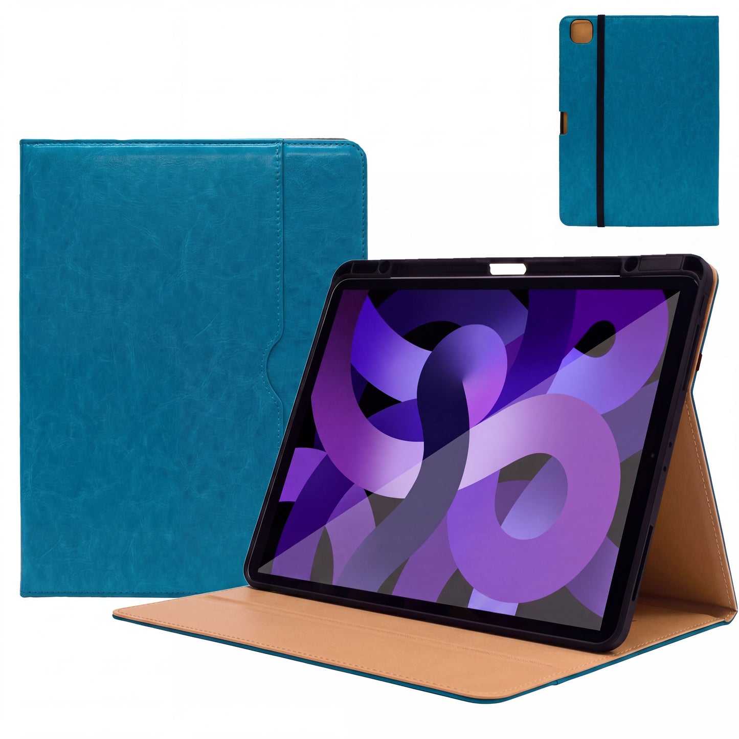 SENYOSON Light Blue iPad Pro Case for iPad Pro 13" 1st Gen M4 2024, Premium Leather Folio Stand Cover with Pencil Holder