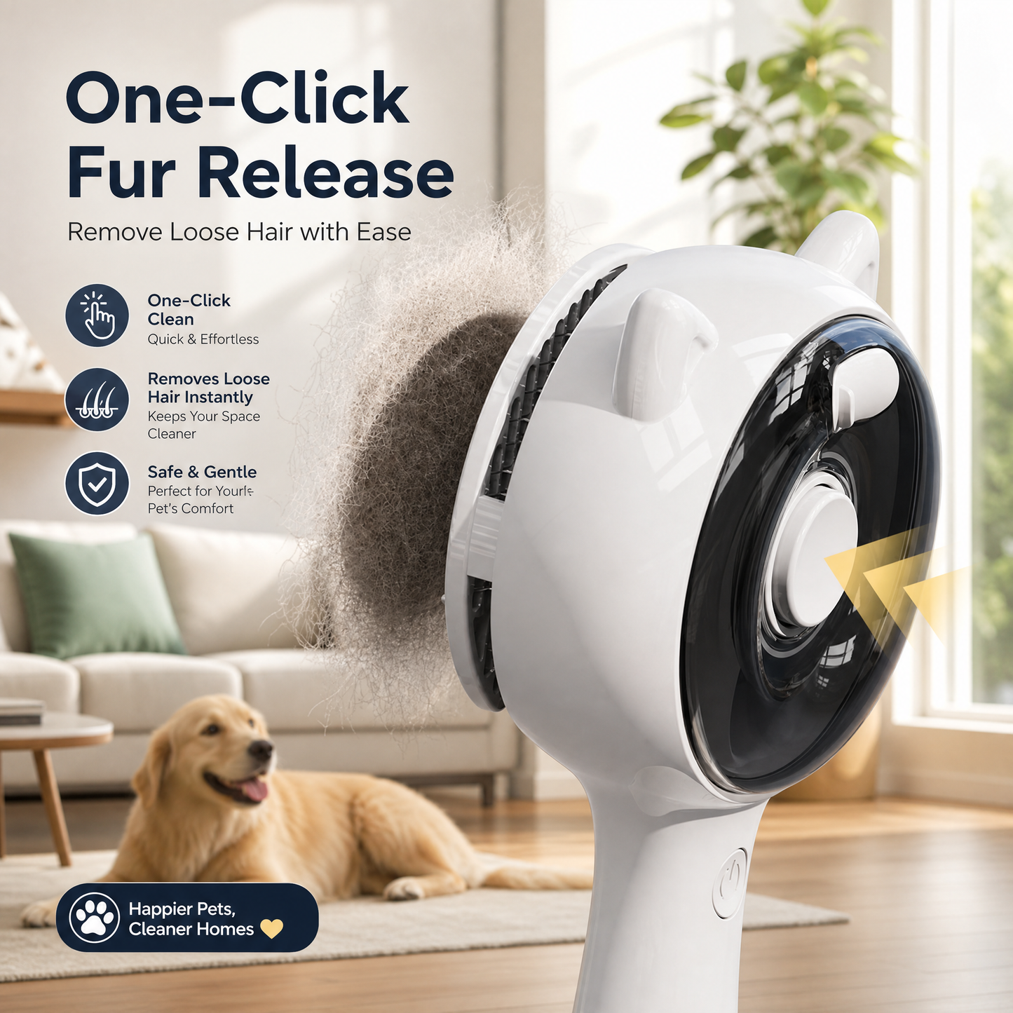 Pink Pet Spray Grooming Brush for Cats and Dogs, Rechargeable Self Cleaning Slicker Brush with Fine Mist, 30ml Water Tank, 500mAh Battery, One Click Fur Release, Type-C Charging