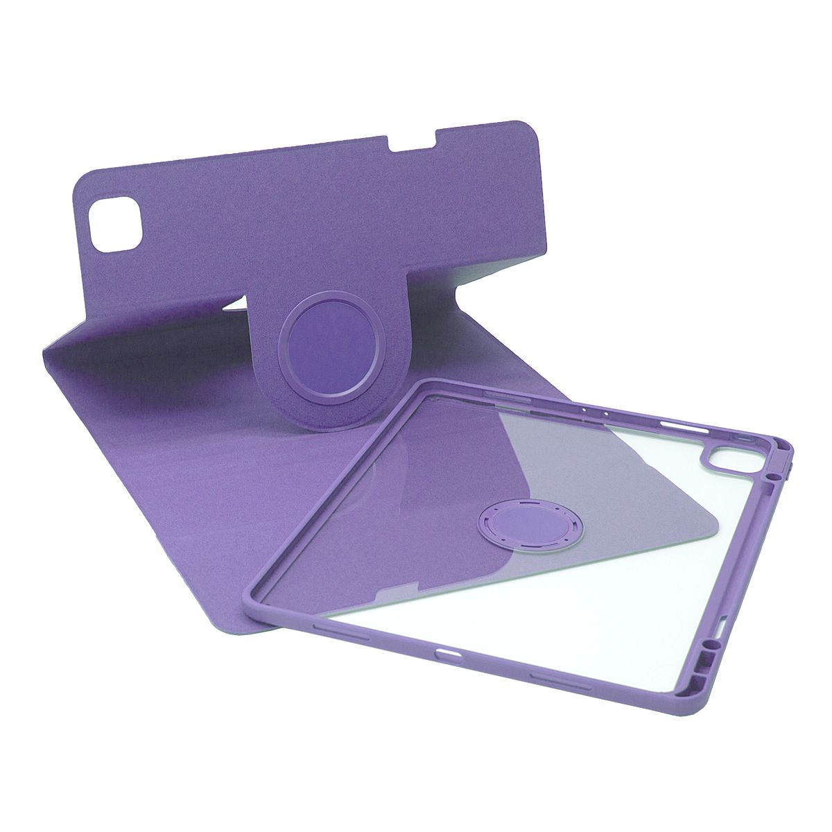 SENYOSON Purple iPad Case for 10.2/10.5 Inch iPad 7th/8th/9th Generation & iPad Air 3, Detachable Magnetic Rotating Stand Cover with Honeycomb Back Panel Cooling, Snug Fit Protective Case