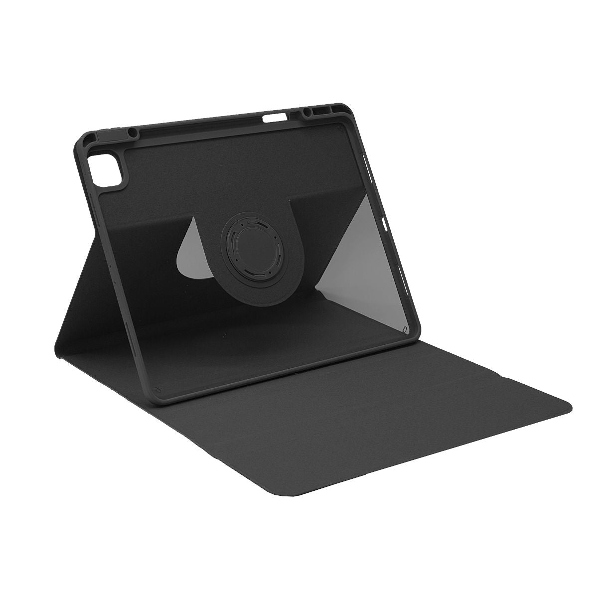 SENYOSON Black iPad Case for 11th/10th Generation 11/10.9 Inch 2025/2022, Detachable Magnetic Rotating Stand Cover with Honeycomb Back Panel Cooling, Snug Fit Protective Case
