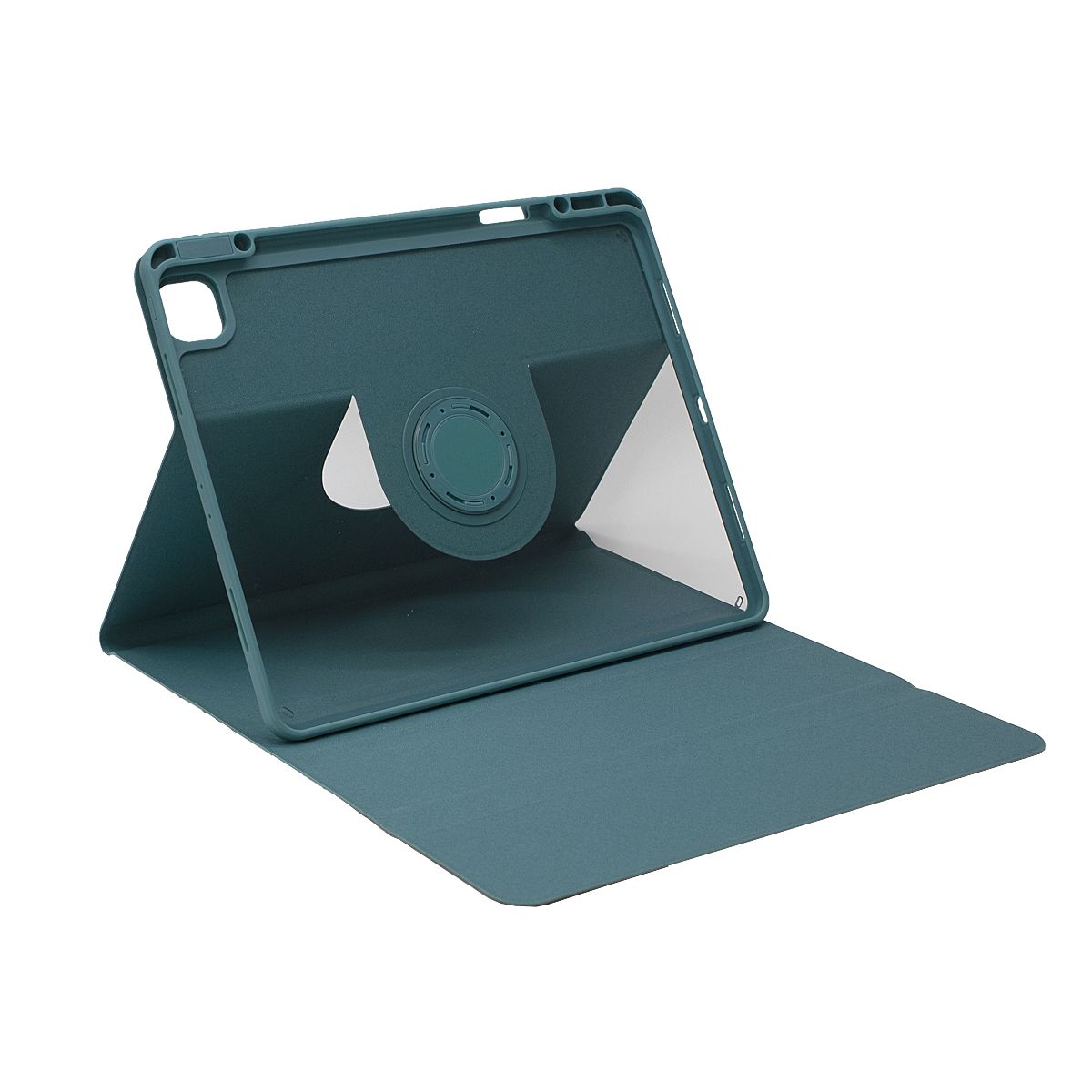 SENYOSON Dark Green iPad Case for 11th/10th Generation 11/10.9 Inch 2025/2022, Detachable Magnetic Rotating Stand Cover with Honeycomb Back Panel Cooling, Snug Fit Protective Case