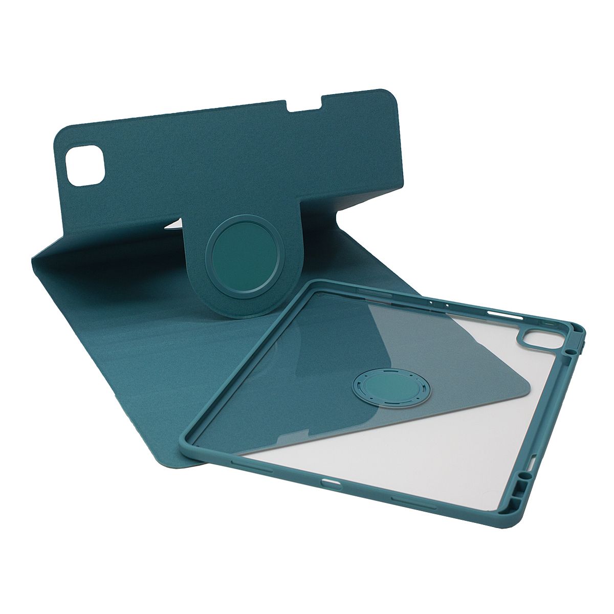 SENYOSON Dark Green iPad Pro 13 Inch Case for iPad Pro 13" M4 1st Generation 2024, Detachable Magnetic Rotating Stand Cover with Honeycomb Back Panel Cooling, Snug Fit Protective Case