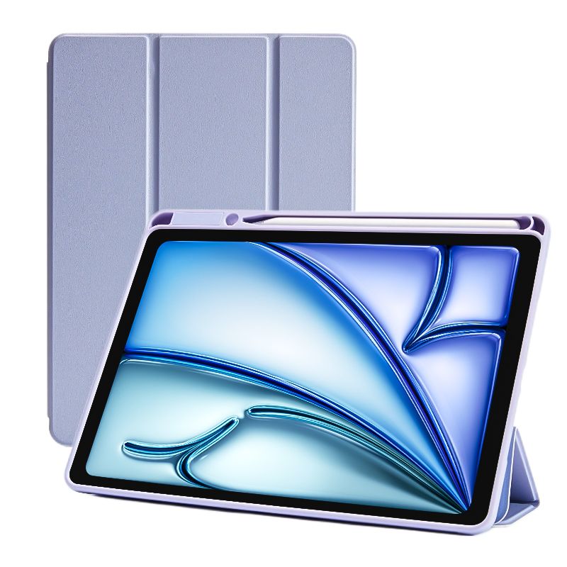 SENYOSON Purple iPad Case for 9.7 Inch iPad 5th/6th Generation & iPad Air 2, Lightweight Slim Soft TPU Trifold Stand Smart Cover with Pencil Holder, Auto Wake/Sleep