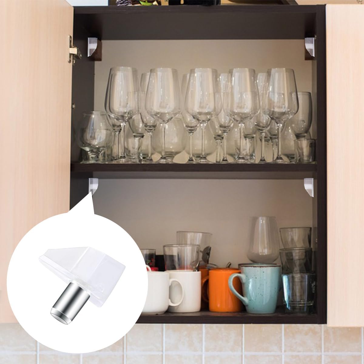50 Pcs Shelf Support Peg Clear Holder Pegs Cabinet Pins for Kitchen Furniture Shelves Book Plastic Replacement Medicine Supports pegs