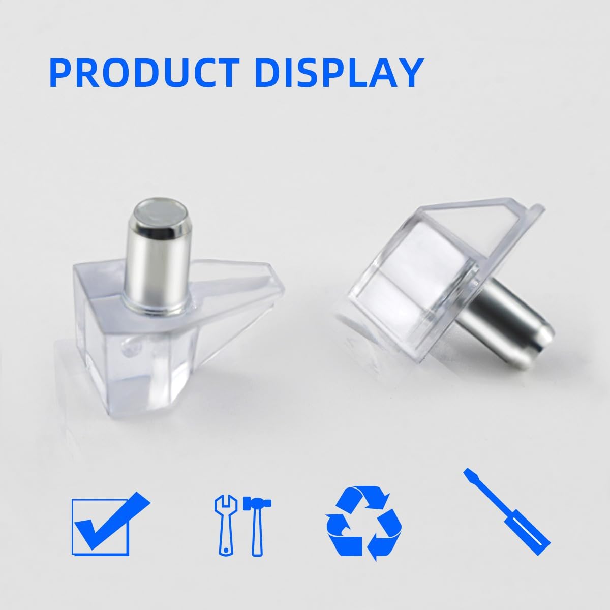 50 Pcs Shelf Support Peg Clear Holder Pegs Cabinet Pins for Kitchen Furniture Shelves Book Plastic Replacement Medicine Supports pegs