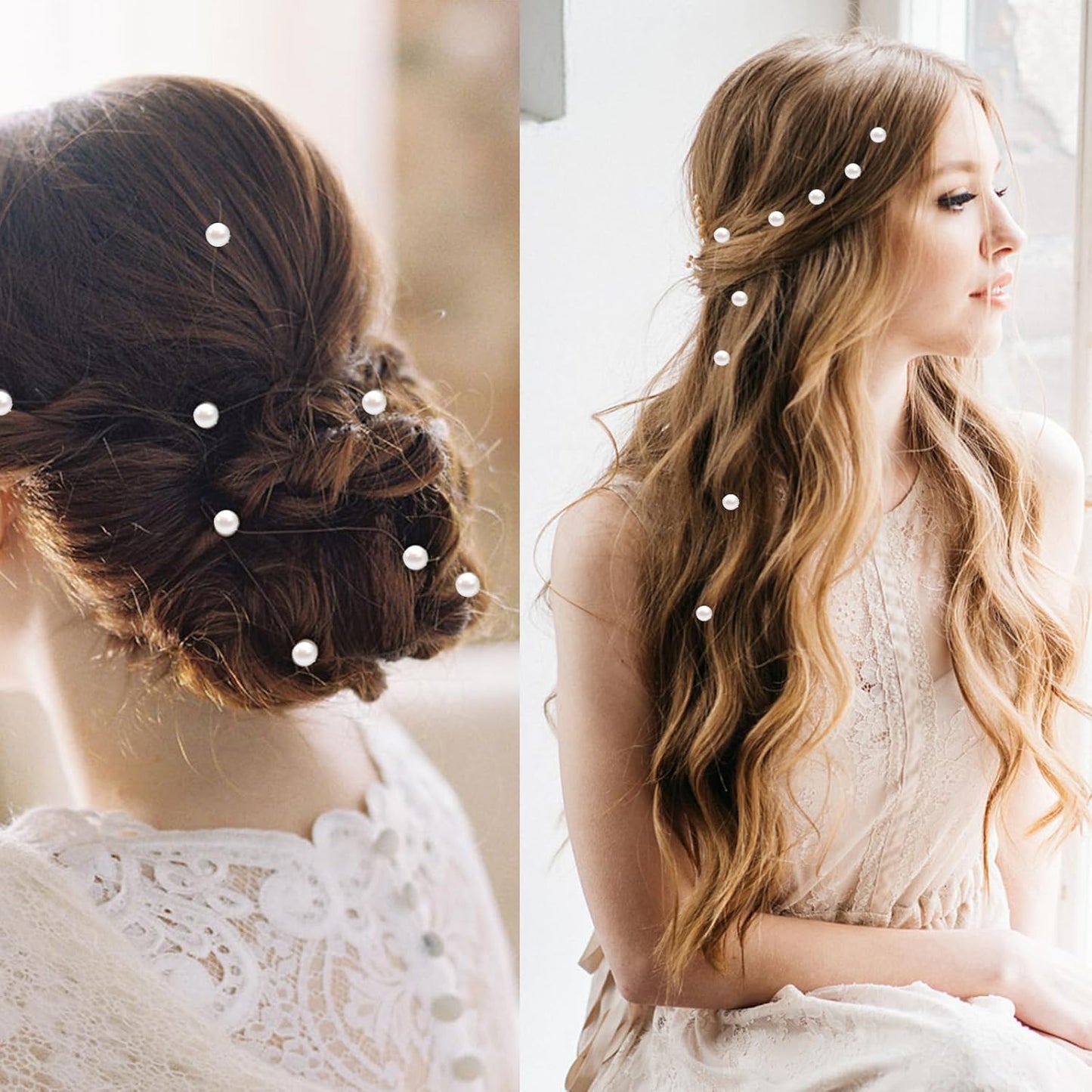 White Pearl Hair Clips and Barrettes Set - 30Pcs Mini Bobby Pins, Cute Pearl Hair Accessories for Women, Girls, Brides