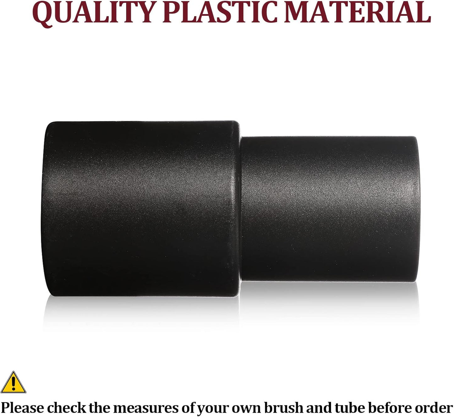 2 Pieces Cleaner Adapter 35mm (1-3/8 Inch) to 32 mm (1-1/4 Inch) for Inner Diameter 32 Brush Fit to Outer Diameter 35 Tube Plastic Vacuum Hose Adapter