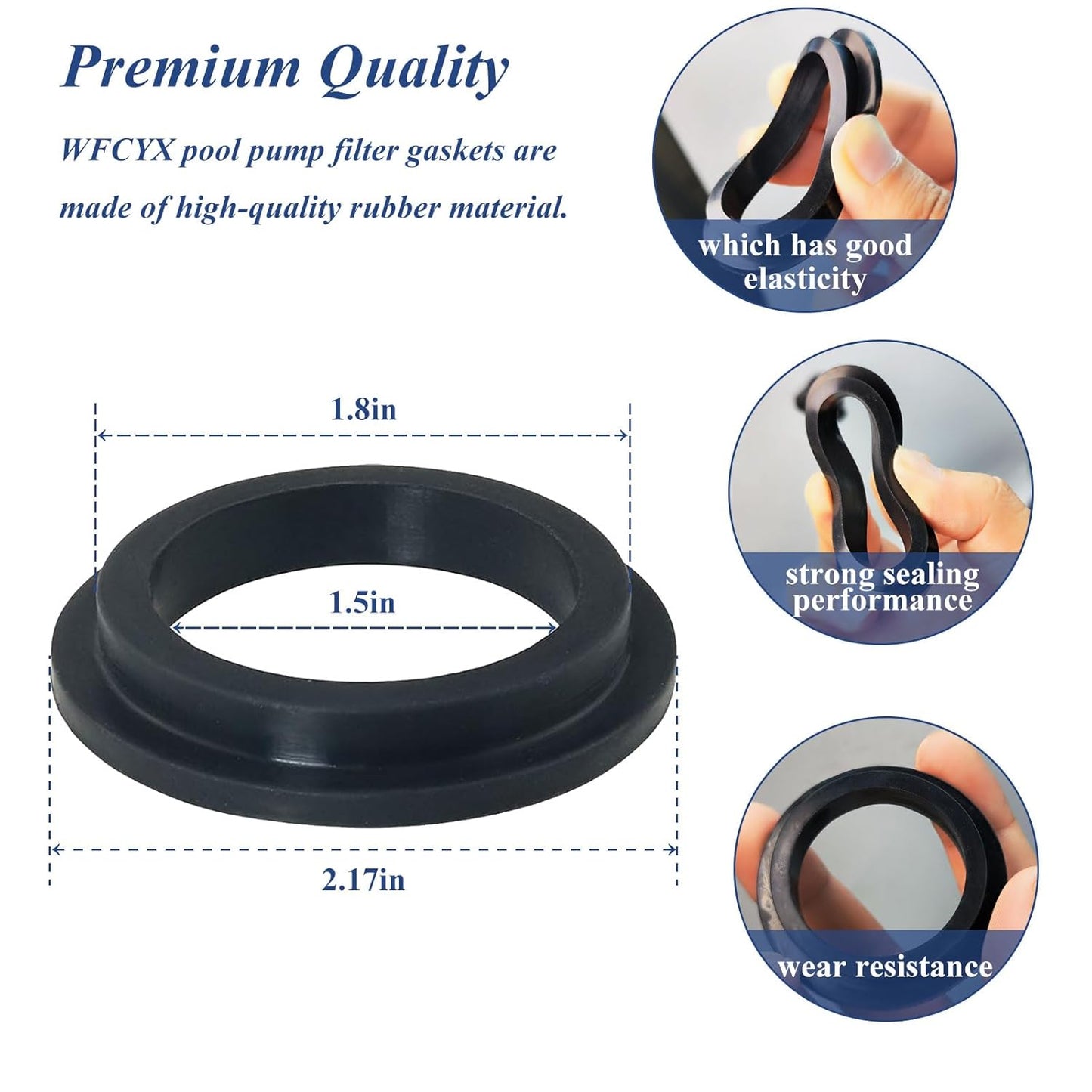 4 Pcs 11412 Pool L-Shape O-Ring Gasket Replacement for Intex Sand Filter Pump Motor, Replaces Pool Pump Parts 11412