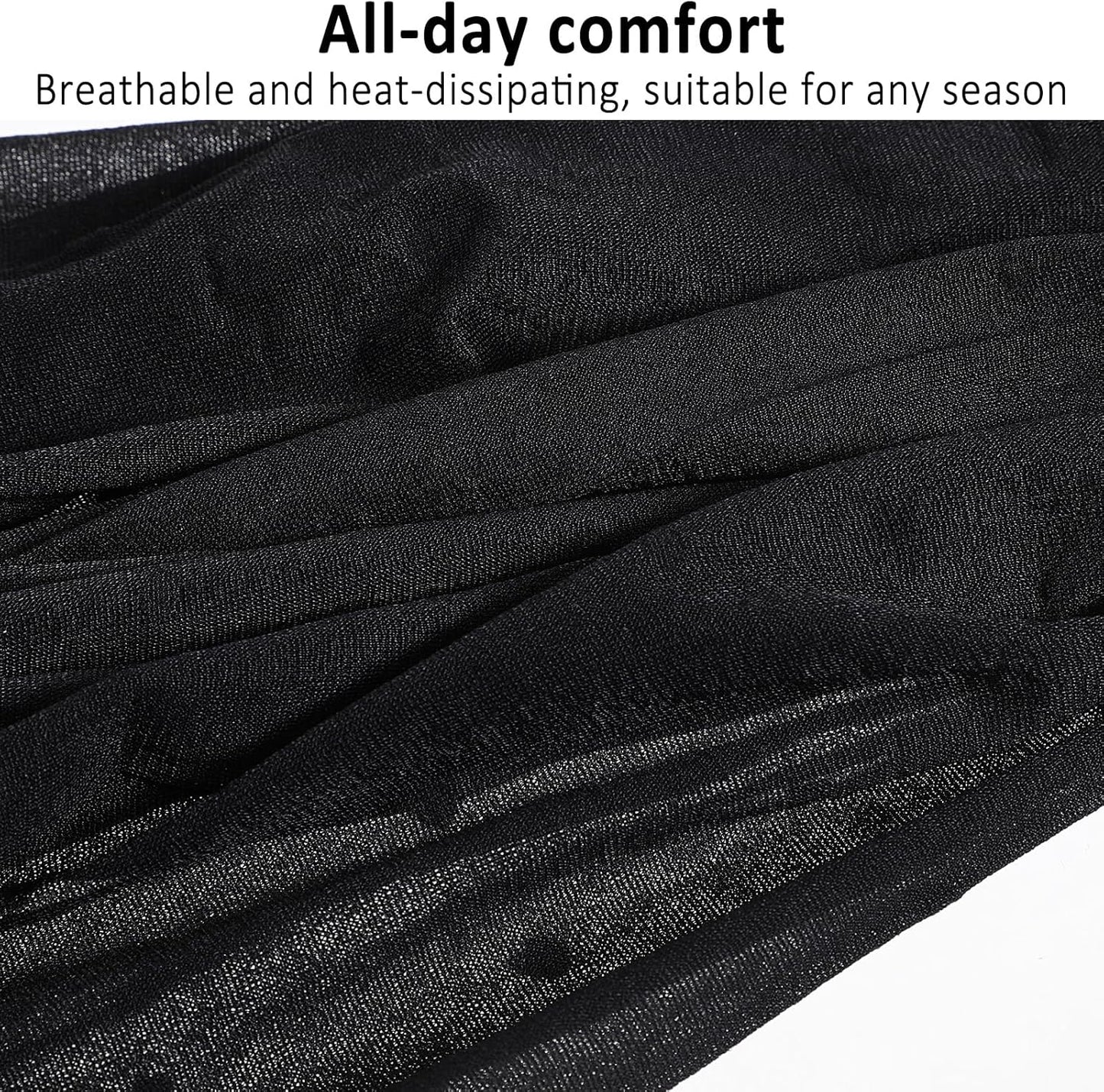 3 Pairs Women's Sheer Knee High Stockings, Black Dot Sheer Thin Socks, Stretchy Breathable Knee High Socks
