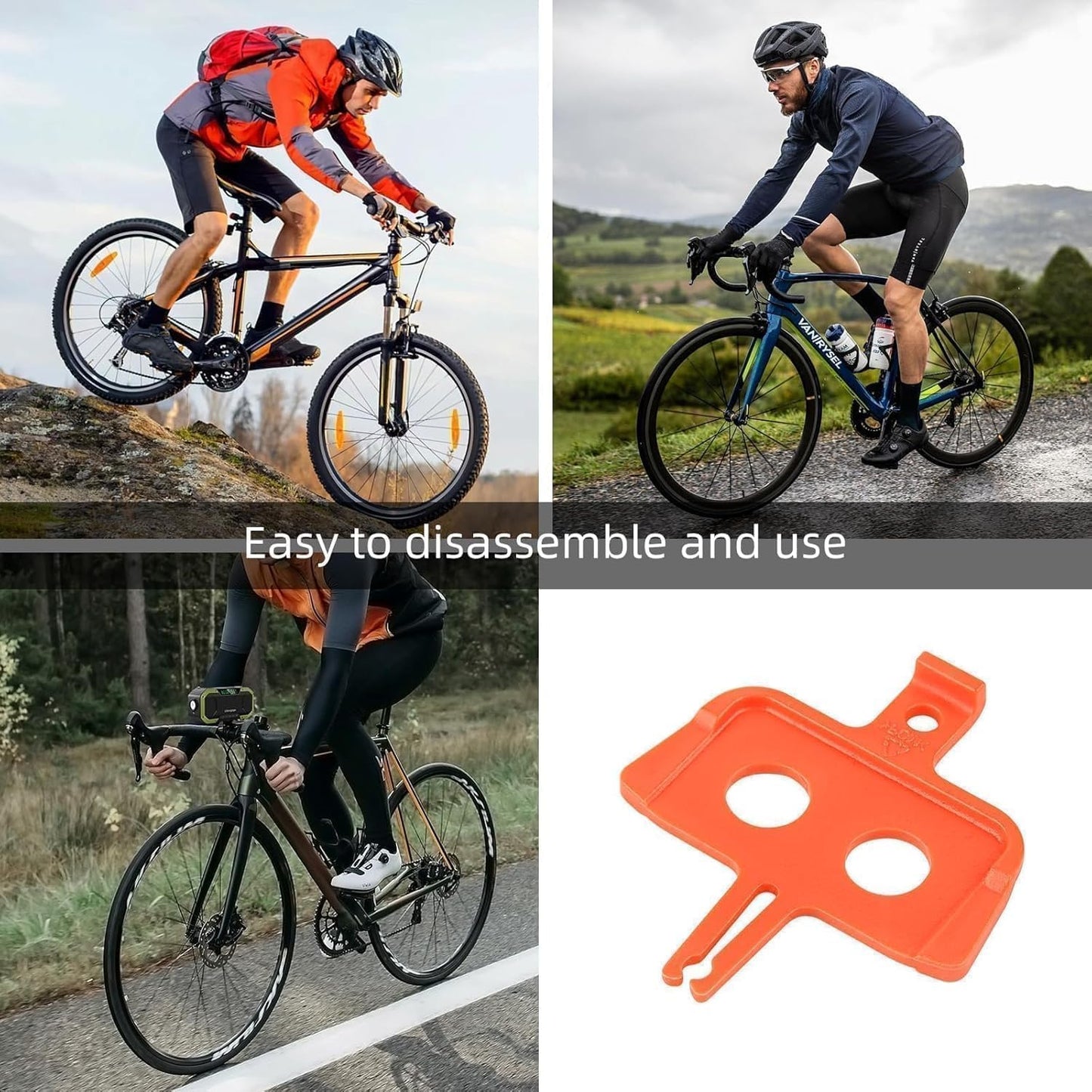 8PCS Bicycle Brake Pads Spacers - Hydraulic Disc Brake Pad Spreader Tool for MTB & Road Bike - Cycling Repair Insert Tool with Durable Spacers for Easy Maintenance