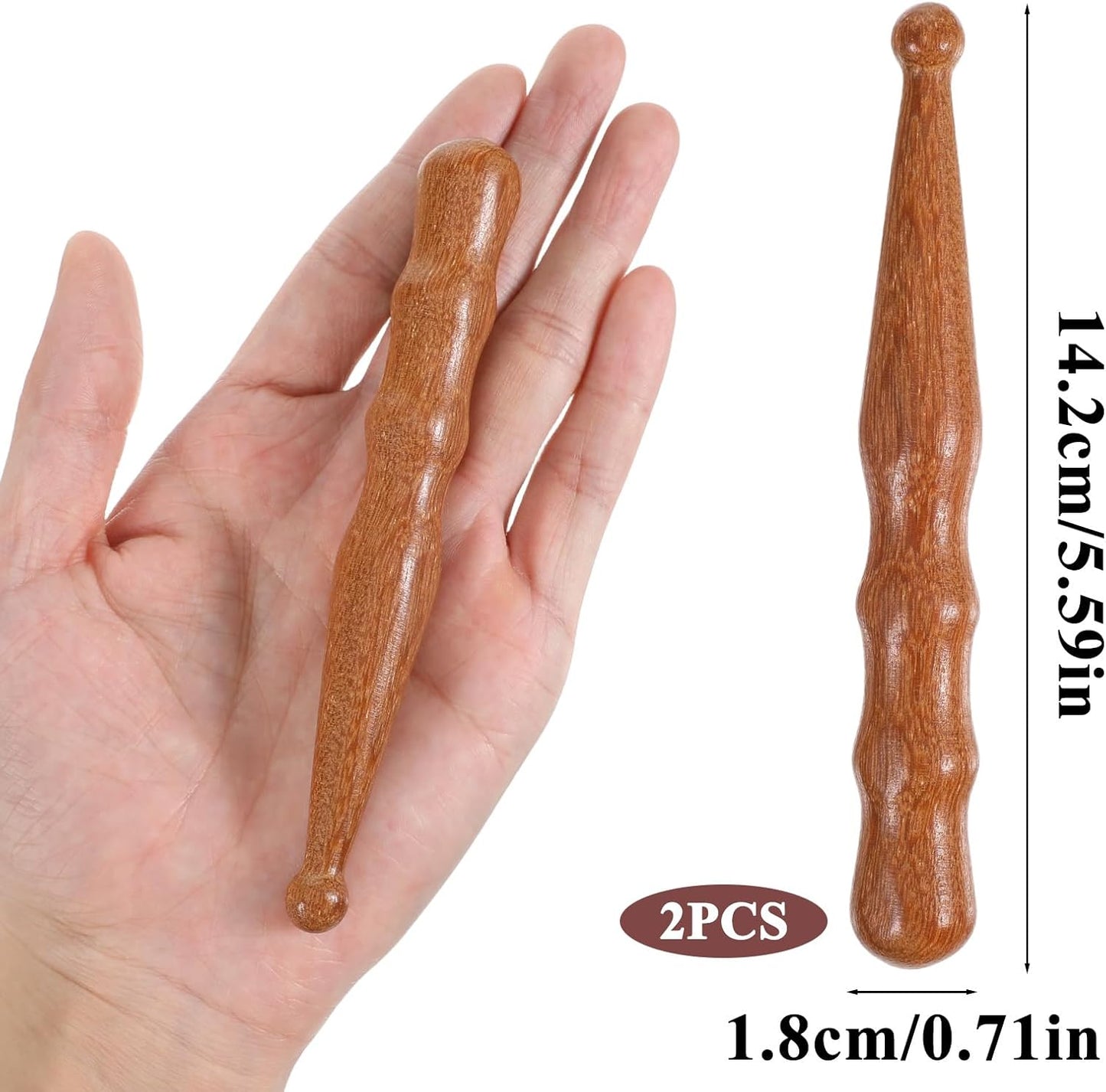 Massage Pen,Wooden Massage Tools Acupressure Pen Pressure Point Tool for Relaxing Body Hand Foot
