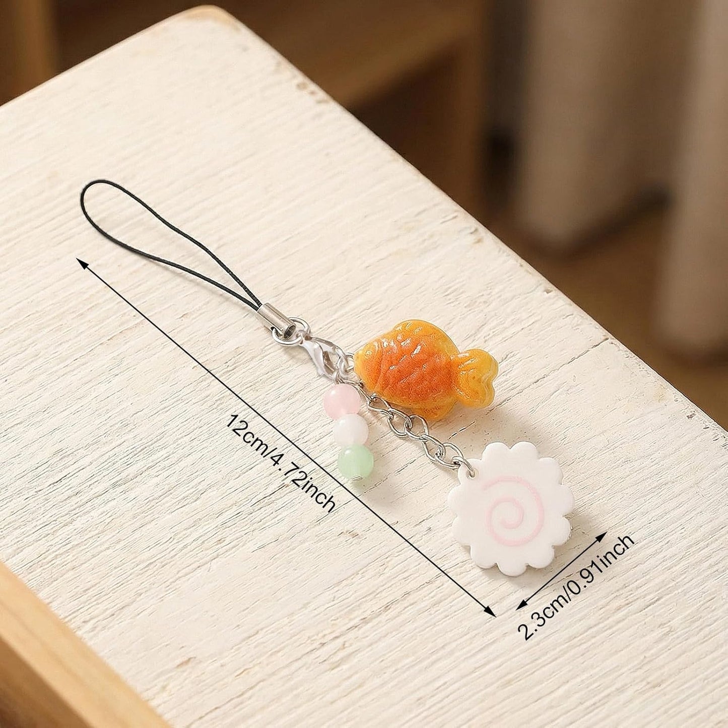 Cute Phone Charms,Cell Phone Strap Charm - Maki Fish Cake Taiyaki Cellphone Charm Strap