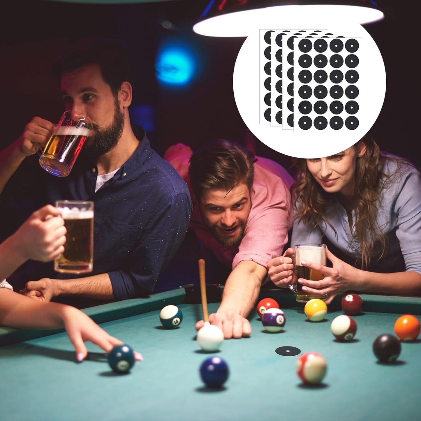 96Pcs Pool Table Marker Dots, Billiard Spot Position Stickers, Billiard Point Sticker Accessories, Pool Table Stickers