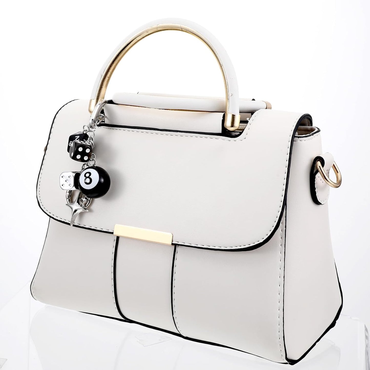 8 Ball Dice Keychain Charms,Y2K Bag Charm for Handbags Cool Purse Charms Key Chain Accessories Charm for Women