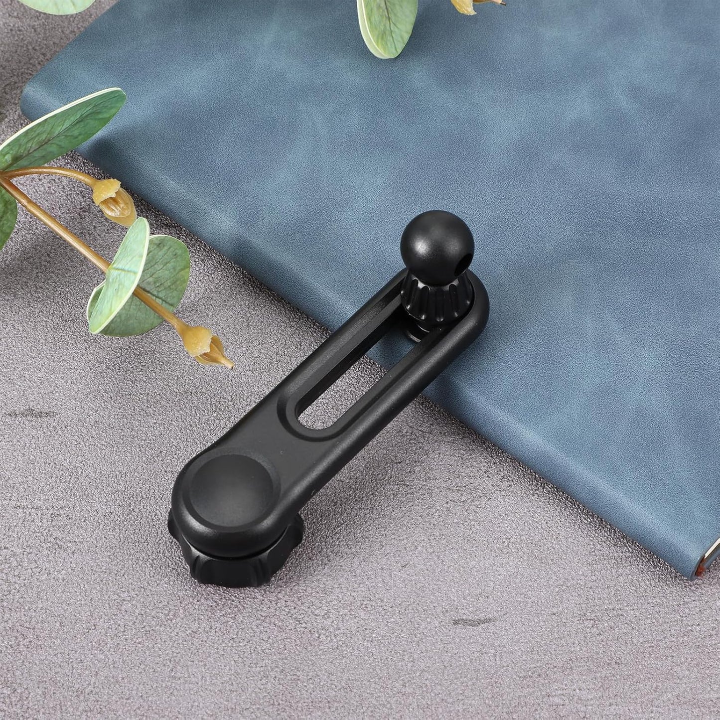 17mm Ball Mount Extension Arm, 360-Degree Rotatable Extender, 2.04 Inch Adjustable Length, Balls Mount Phone Extension Holder Arm 17mm Female to Male Ball Extender for Car Phone Holder, Black