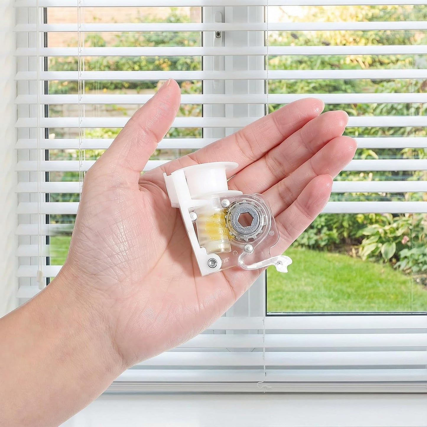 Vin Beauty Blind Tilt Mechanism Replacement Tilt Mechanism for Hexagonal Rod Horizontal Blinds with Transparent Thin Line and Curtain Accessories