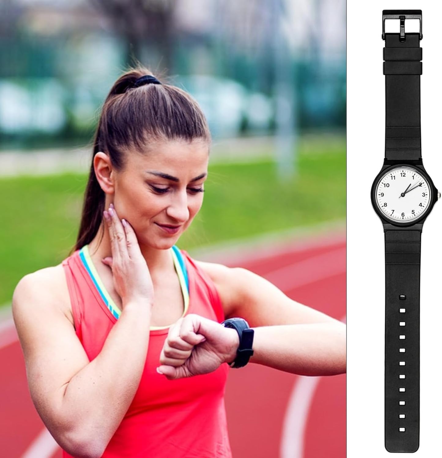6Pcs Watch Band Loops Watch Strap Holder Loop Black Watch Band Strap Loops Watch Strap Keeper Holder Retainer Silicone Replacement Watch Strap Loop for Smart Sport Watch Wristband