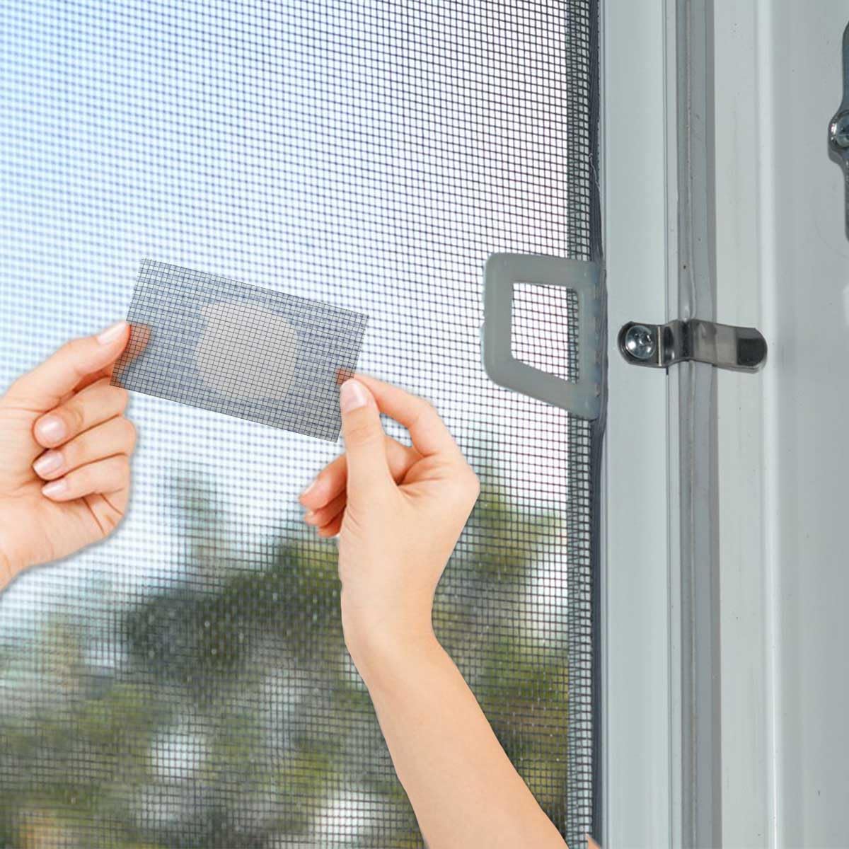 3-Layer Strong Waterproof Adhesive Screen Repair Tape - Instantly Fix Holes & Tears Fiberglass Kit Gray (1.97x78.7 Inches)